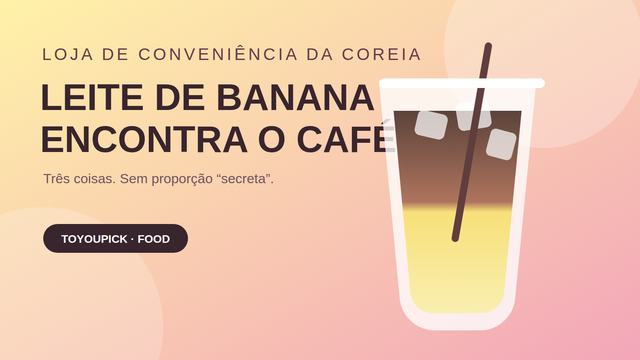 Ilustração de gelo, leite amarelo e café em camadas num copo transparente