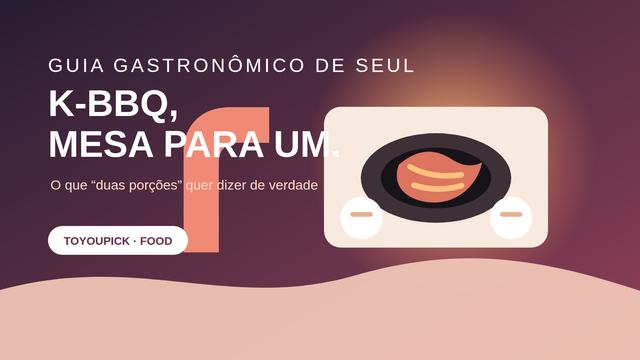 Ilustração de uma mesa para uma pessoa com uma pequena churrasqueira